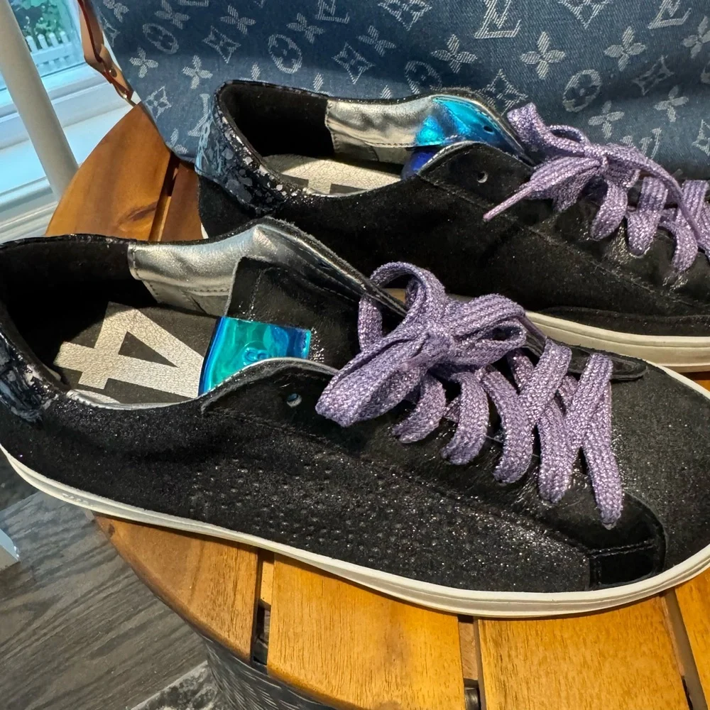 P448 Black Glitter Sparle sneakers EU 40 / US 9-9.5. Don't miss out! Fabulous! - Picture 3 of 9